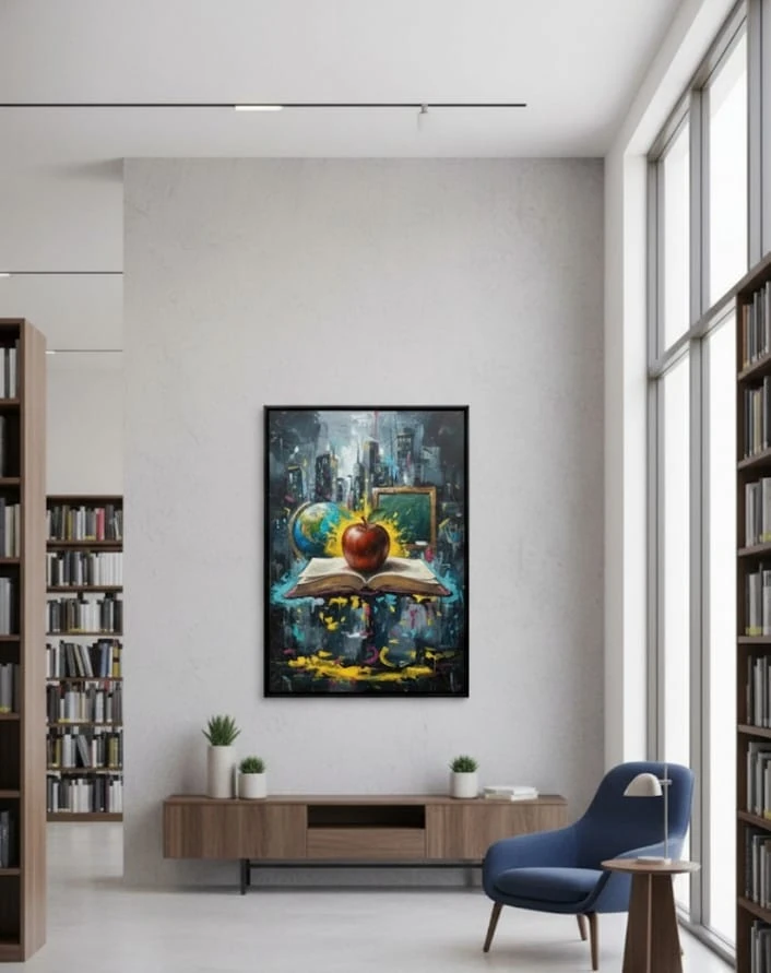 Öğreten ve Geleceğe Yön Veren Kahraman Ellerin Gurur Akrilik Boya Tablosu 1021