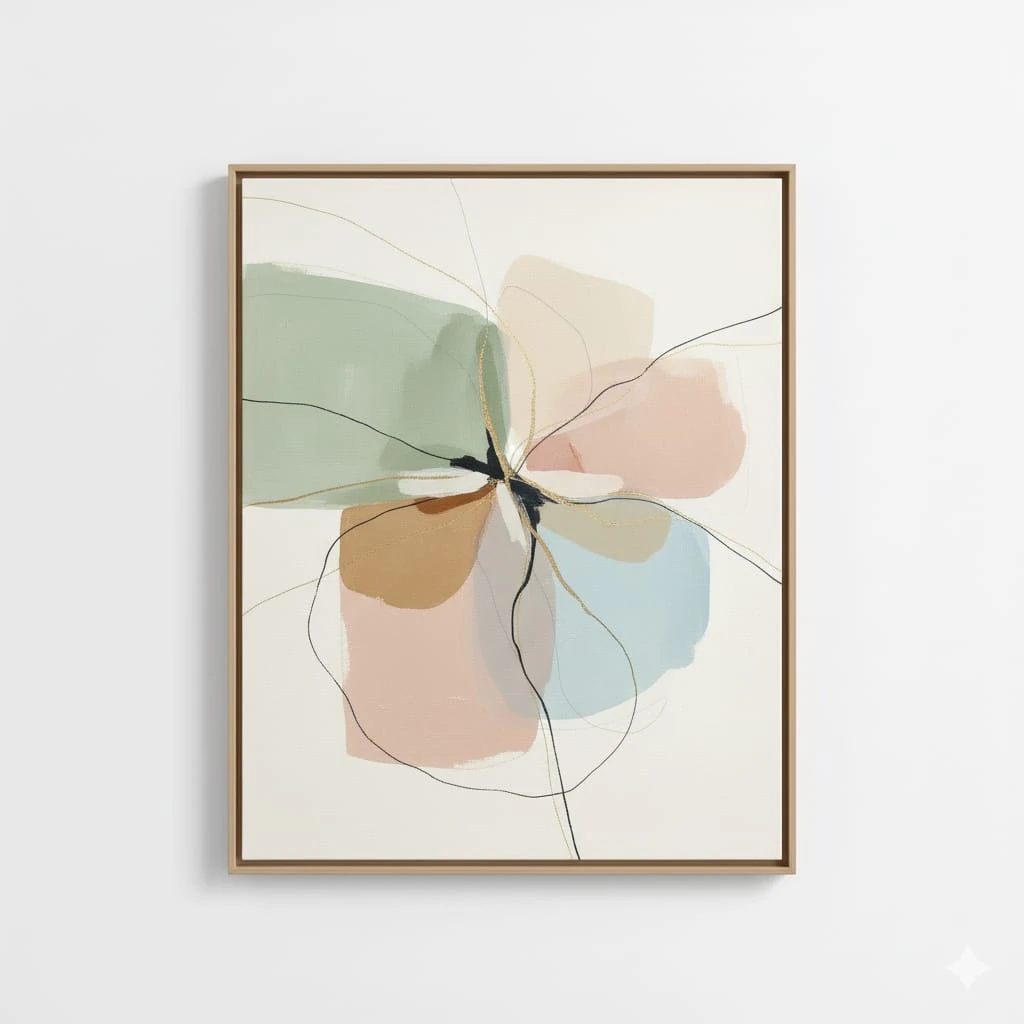 Harmony of Colors Pastel Tonlarının Naifliği Akrilik Boya Tablosu 1007