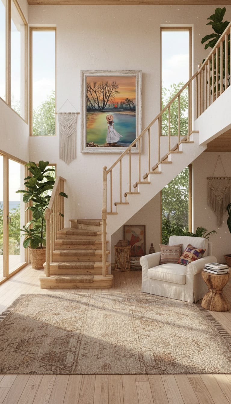 Silent Sunset  Gün Batımı Manzara ve Figürlü El Yapımı Yağlı Boya Tablo | Modern Duvar Sanatı 1043