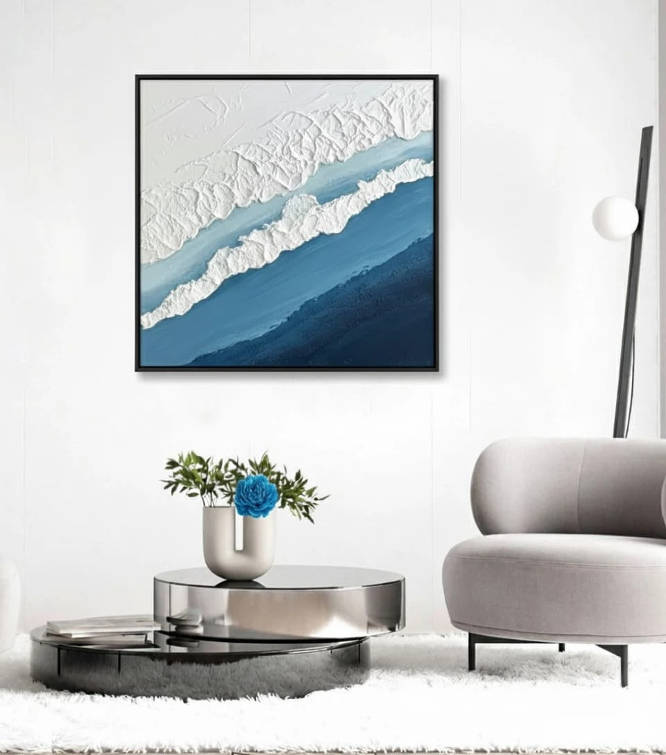 Whispers of the Ocean Dokulu Akrilik Tablo 1004