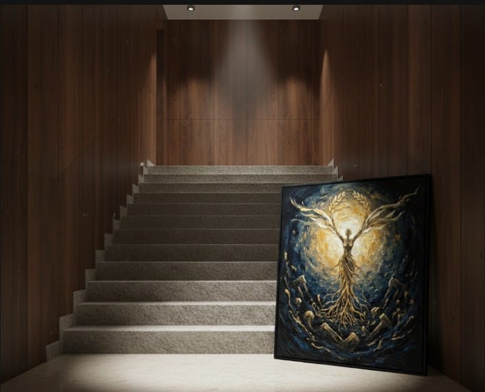 Özgürlüğün Yeryüzünden Yükselişi Dokulu Akrilik Tablo 1013