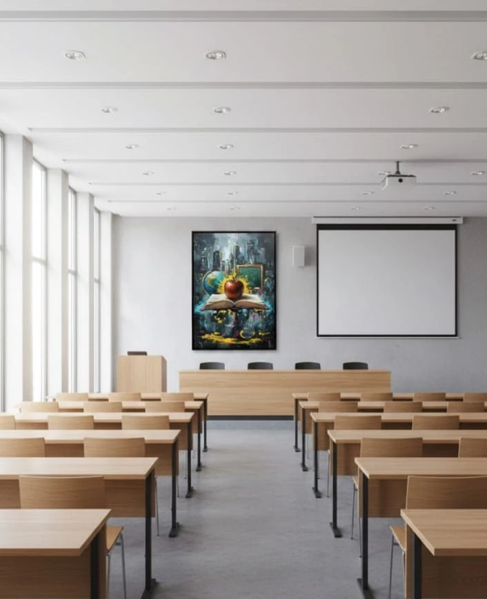 Öğreten ve Geleceğe Yön Veren Kahraman Ellerin Gurur Akrilik Boya Tablosu 1021