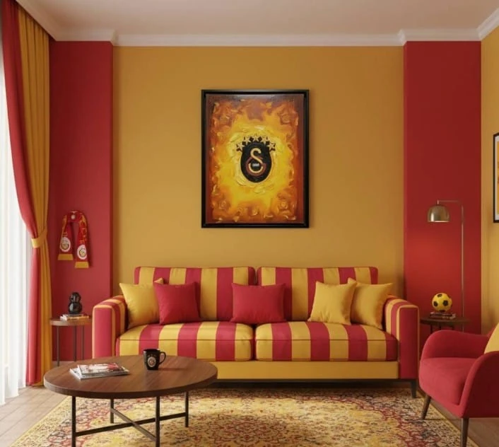 Galatasaray Cimbom Futbol Takımı Akrilik Boya Tablosu 3006