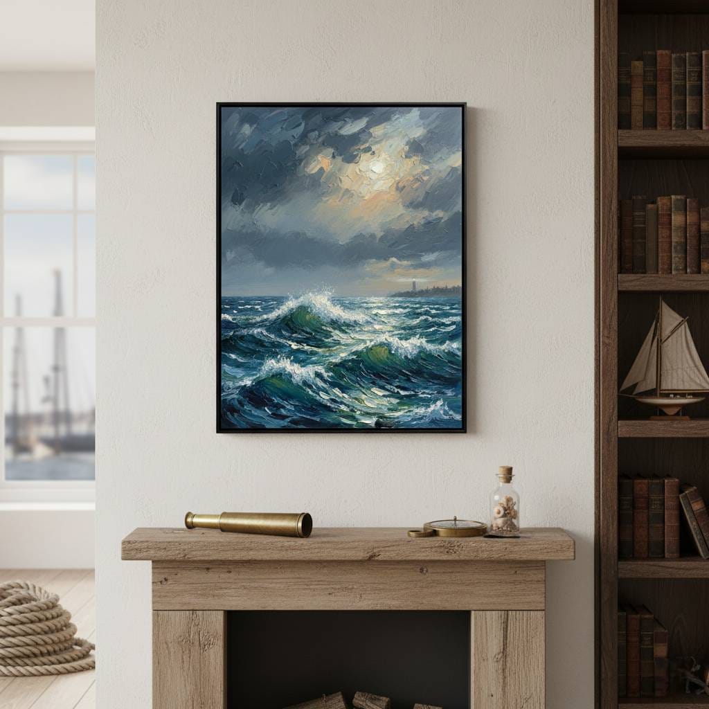 Sonsuz Dalgaların Sesi Dokulu Tablo 1010