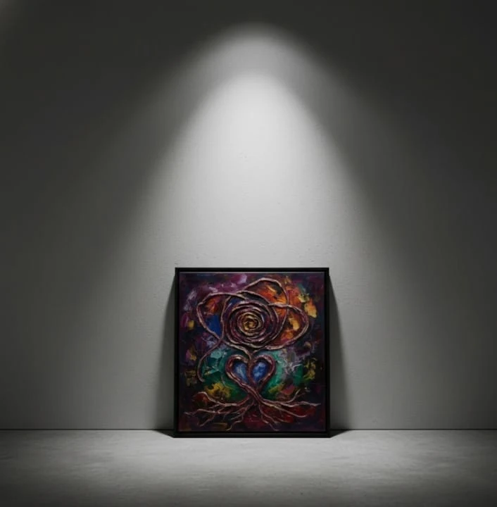 Sonsuz Aşkın Köklerindeki Derin Sevgi Dokulu Akrilik Tablo 1011