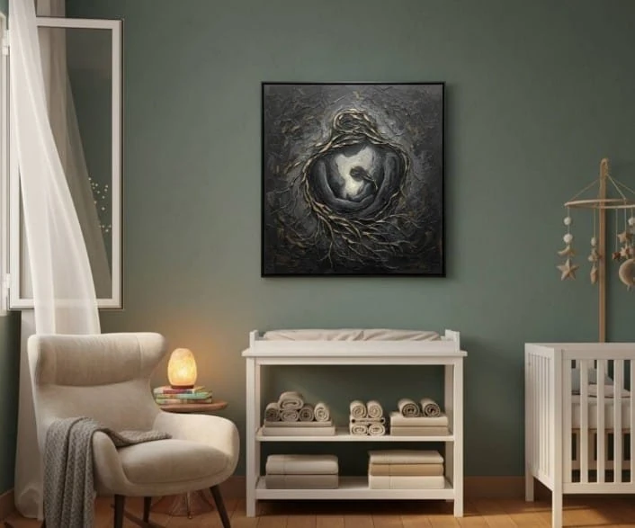 Kutsal Bağın Koruyucu Ruhu Annenin Sığınağı Akrilik Tablo 1012