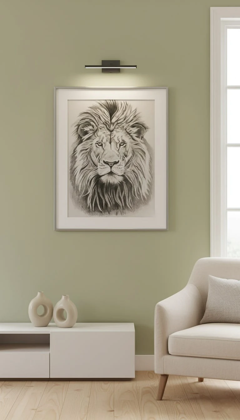 Karakalem Kralın Gölgesi Aslan Çalışması 35x50cm 2001