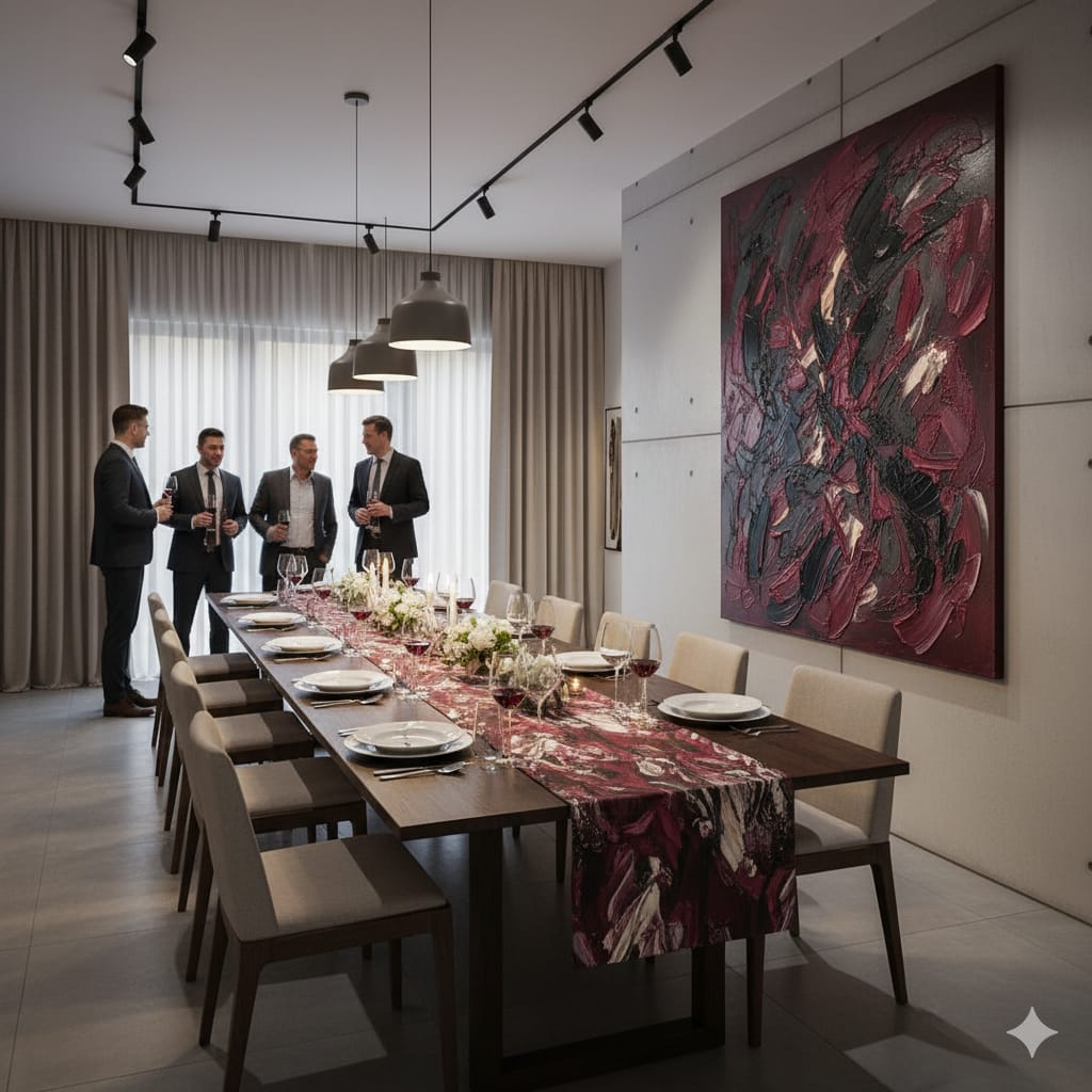 Whisper of Wine Dokulu Akrilik Boya Tablosu 1002