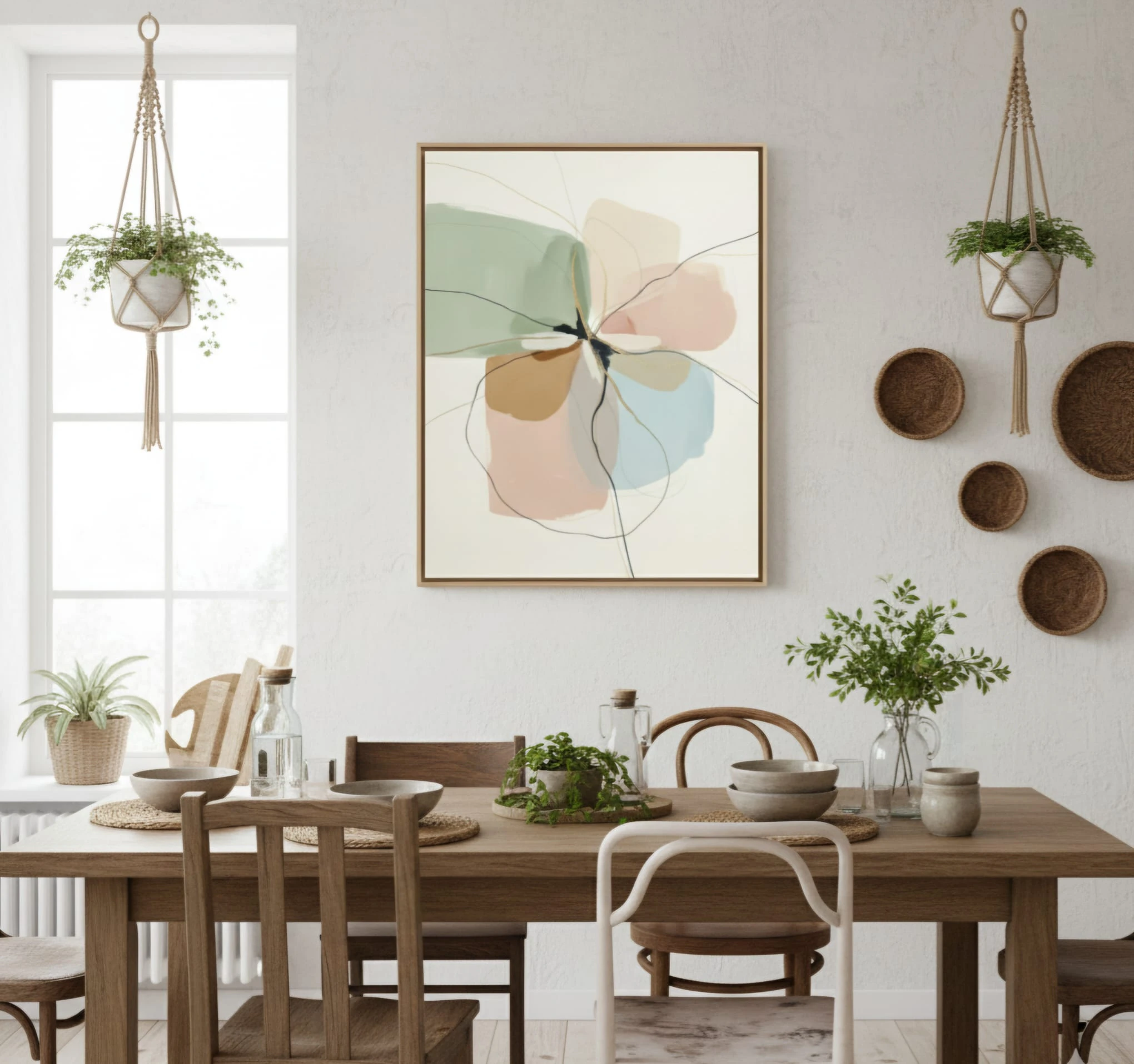 Harmony of Colors Pastel Tonlarının Naifliği Akrilik Boya Tablosu 1007