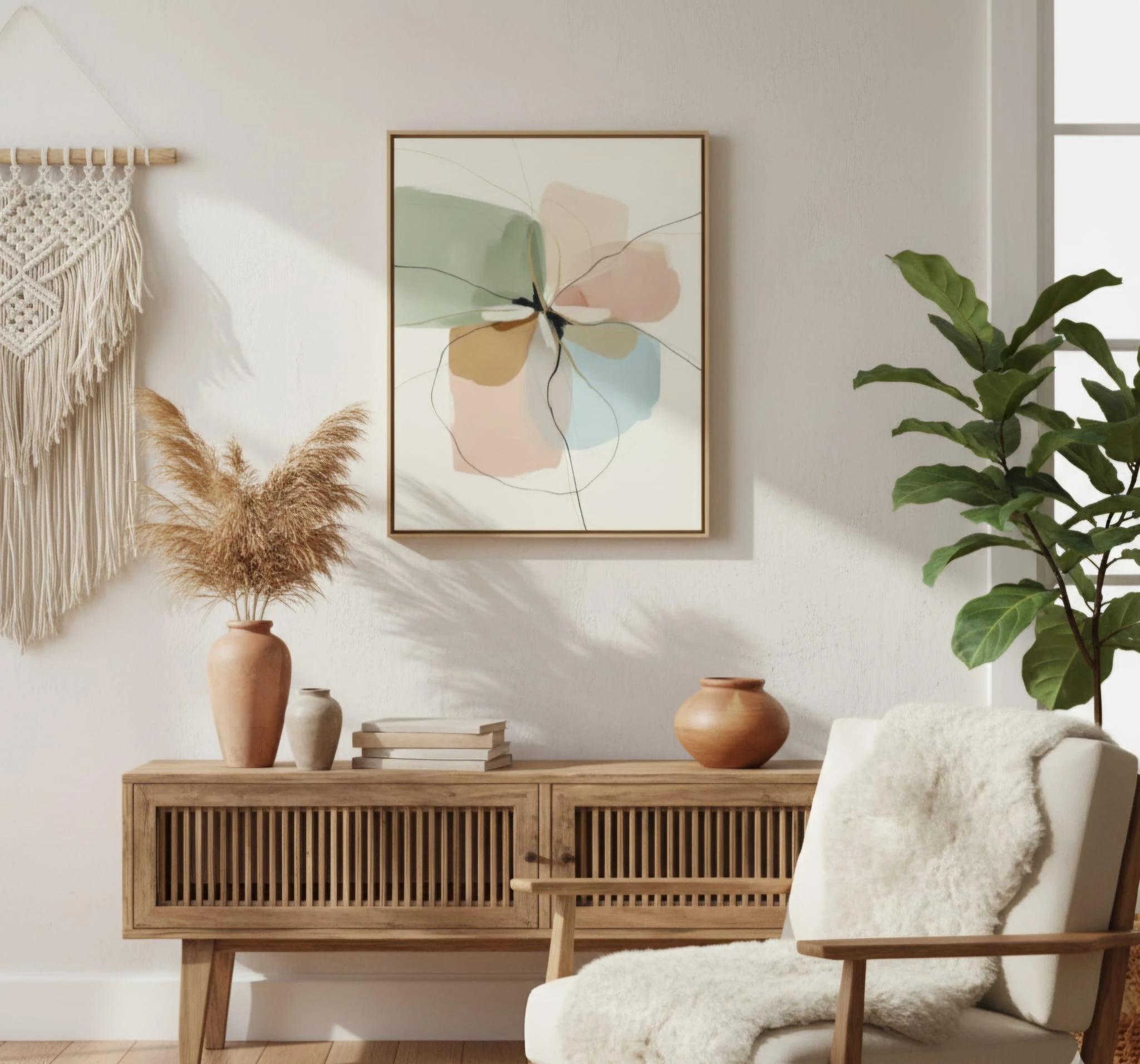 Harmony of Colors Pastel Tonlarının Naifliği Akrilik Boya Tablosu 1007