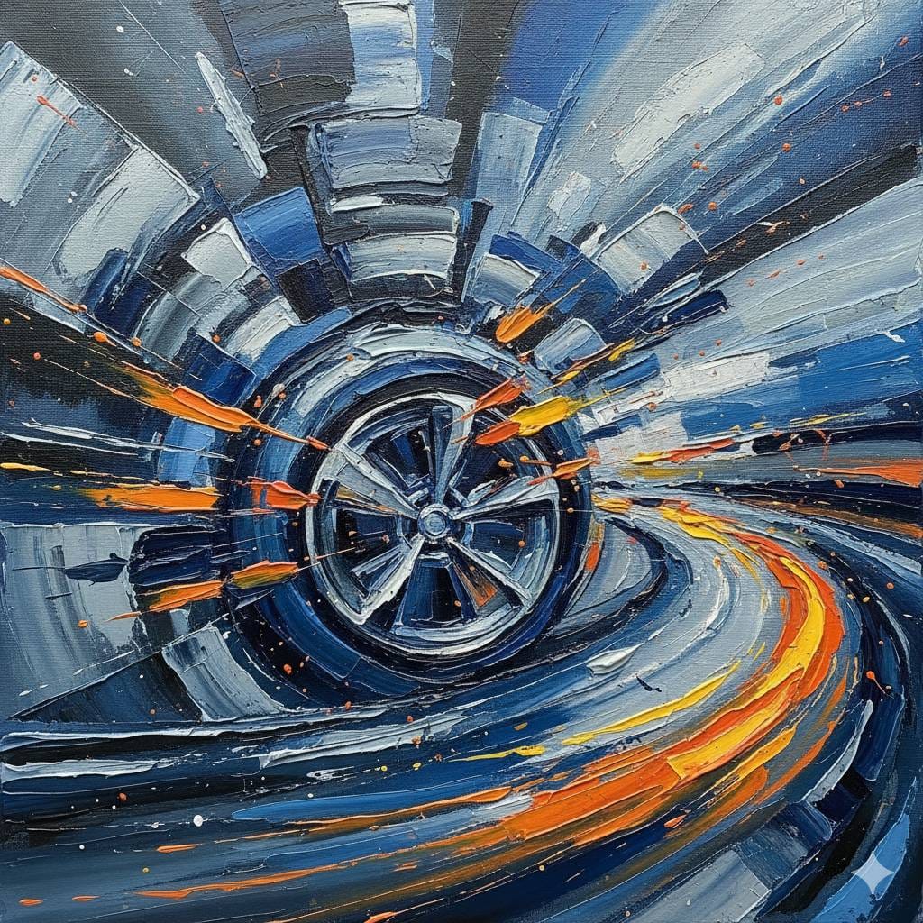 Yüksek Hız Estetiğinin Mühendislik Sanatı ile Buluşması Akrilik Tablo 1020