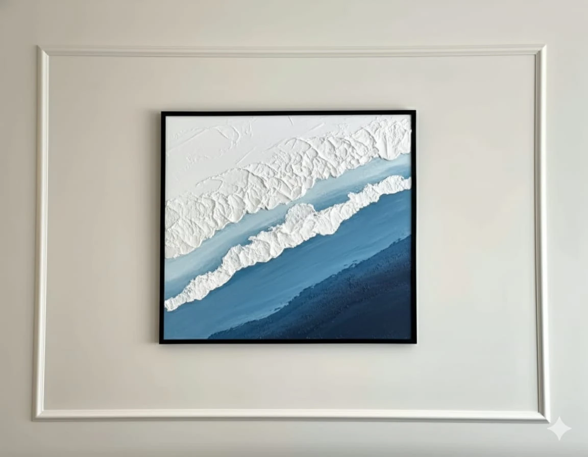 Whispers of the Ocean Dokulu Akrilik Tablo 1004