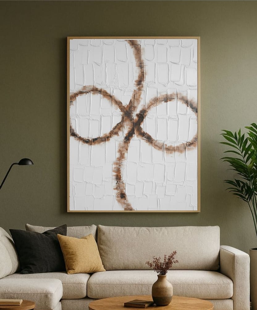 Infinity in Simplicity Sonsuzluk Sizinle Dokulu Akrilik Boya Tablosu 1003