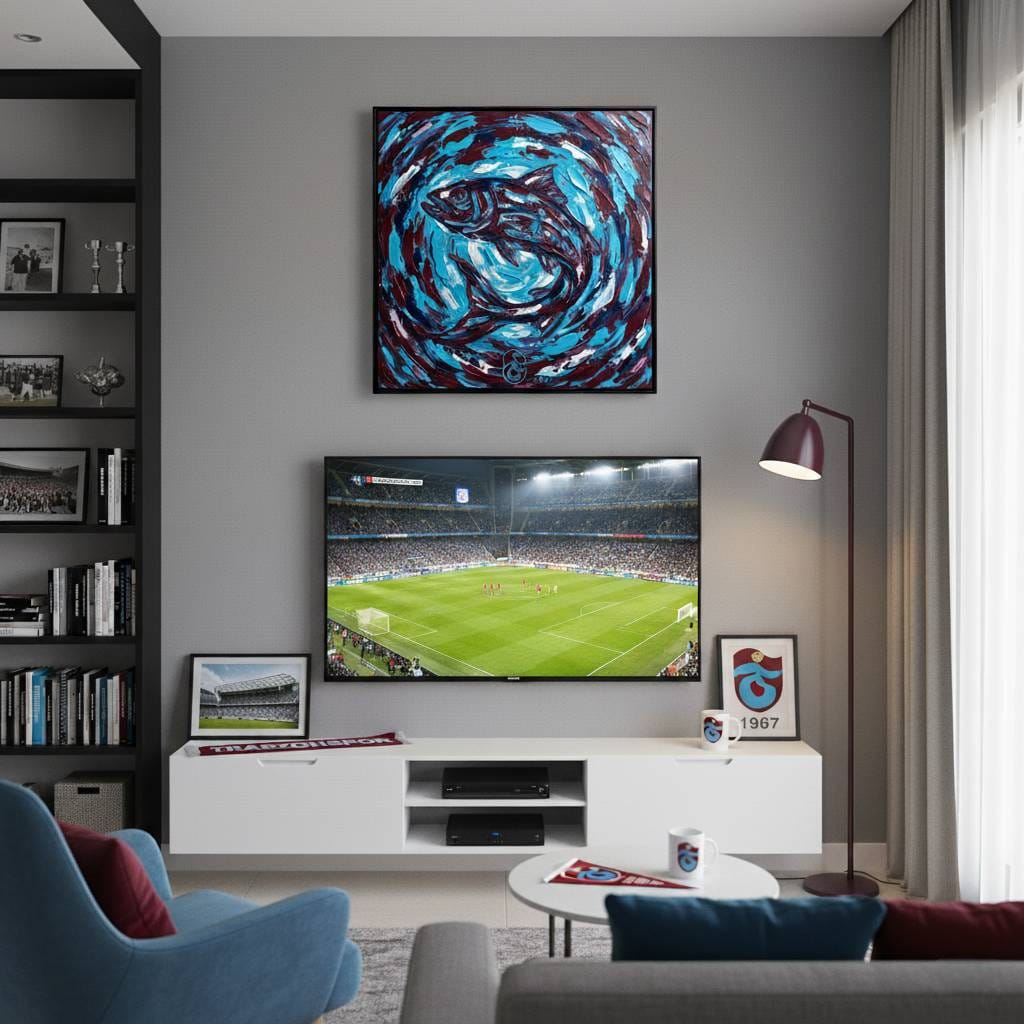 Trabzonspor Futbol Takımı Balık Figürlü Tablo 3004