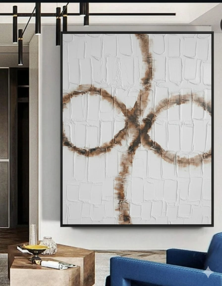 Infinity in Simplicity Sonsuzluk Sizinle Dokulu Akrilik Boya Tablosu 1003