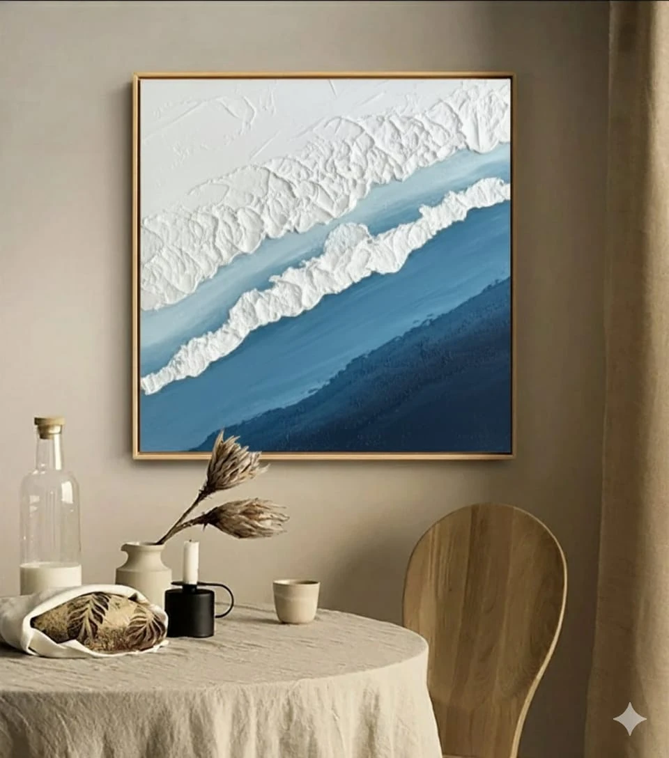 Whispers of the Ocean Dokulu Akrilik Tablo 1004