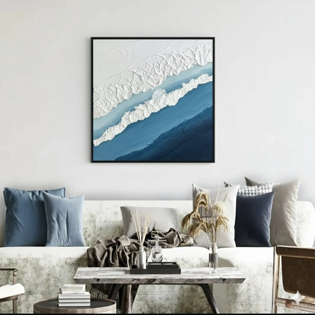 Whispers of the Ocean Dokulu Akrilik Tablo 1004