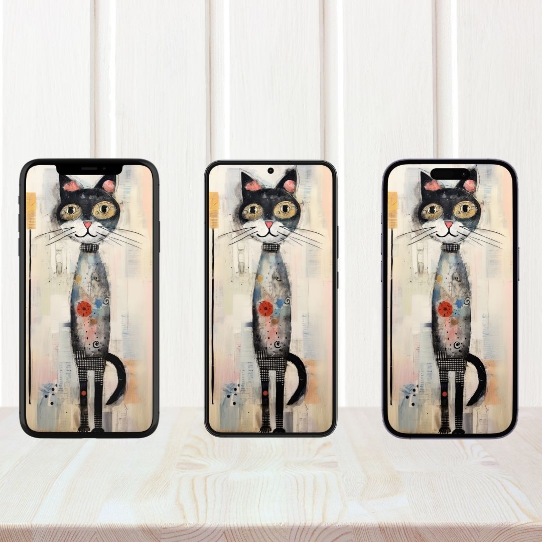 Quirky Cat Telefon Duvar Kağıdı