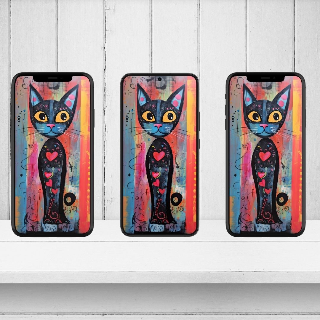 Quirky Cat Telefon Duvar Kağıdı