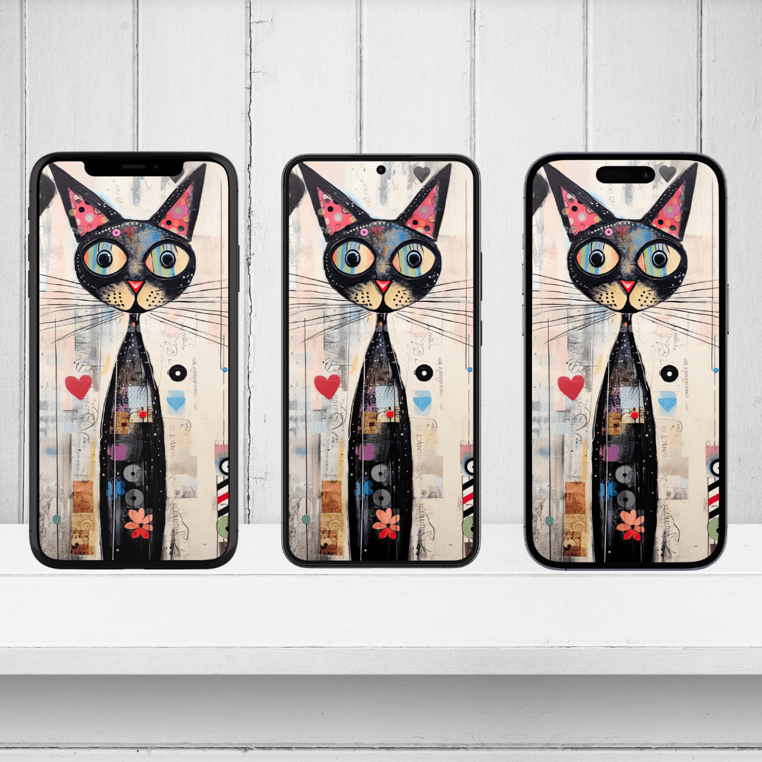 Quirky Cat Telefon Duvar Kağıdı