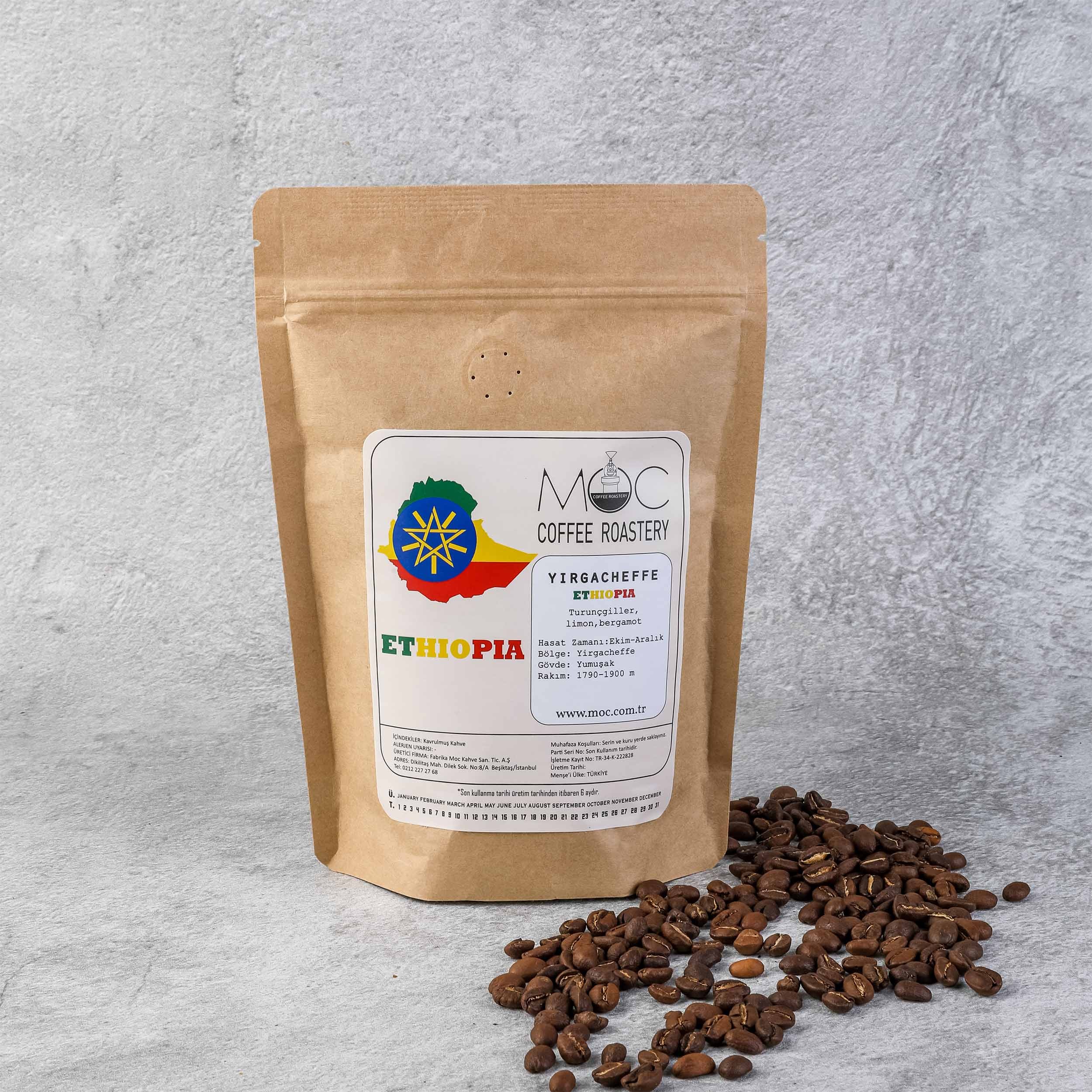 Ethiopia Yırgacheffe Çekirdek Kahve