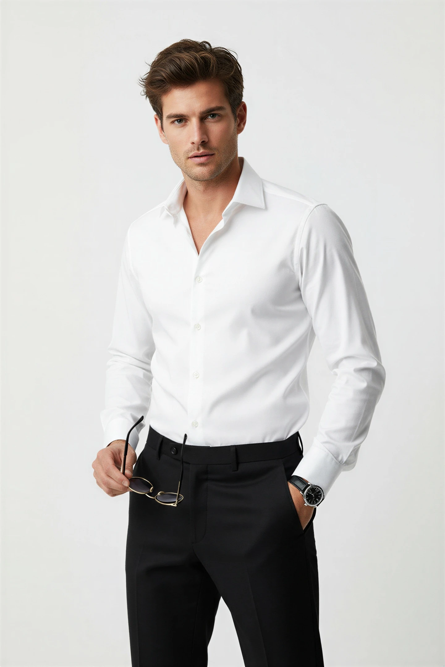 Pamuk Saten Slim Fit Gömlek