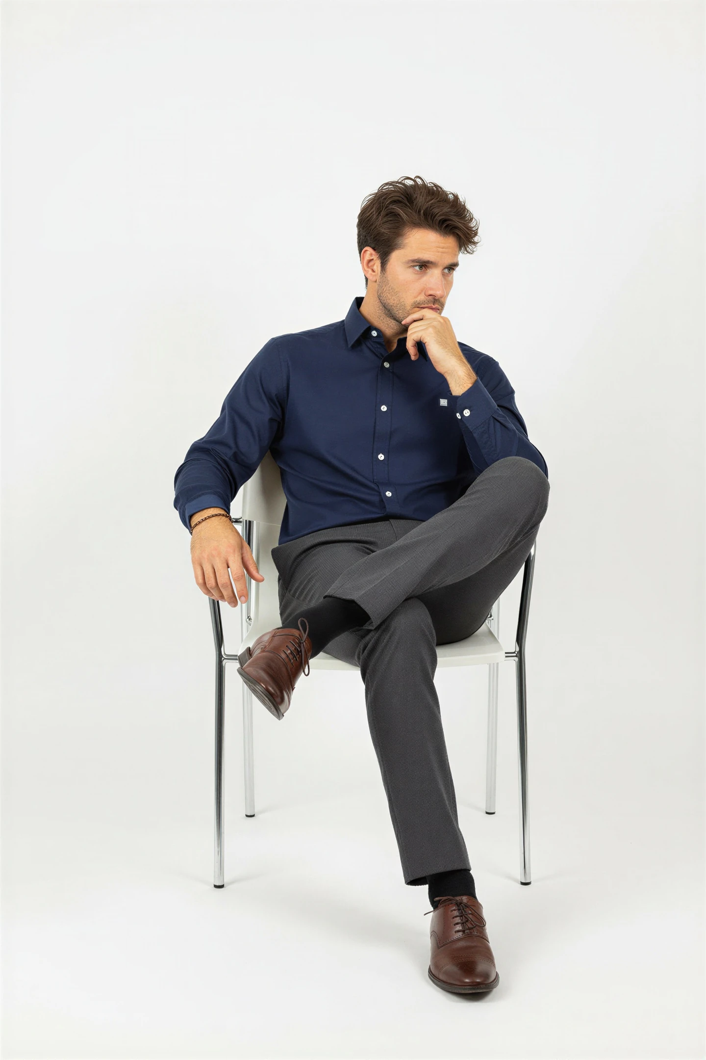 Pamuk Saten Slim Fit Gömlek