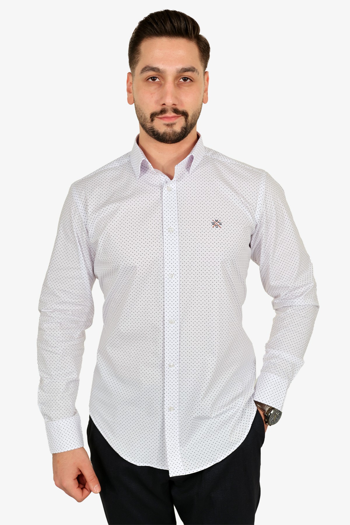 Armürlü Slim Fit Gömlek