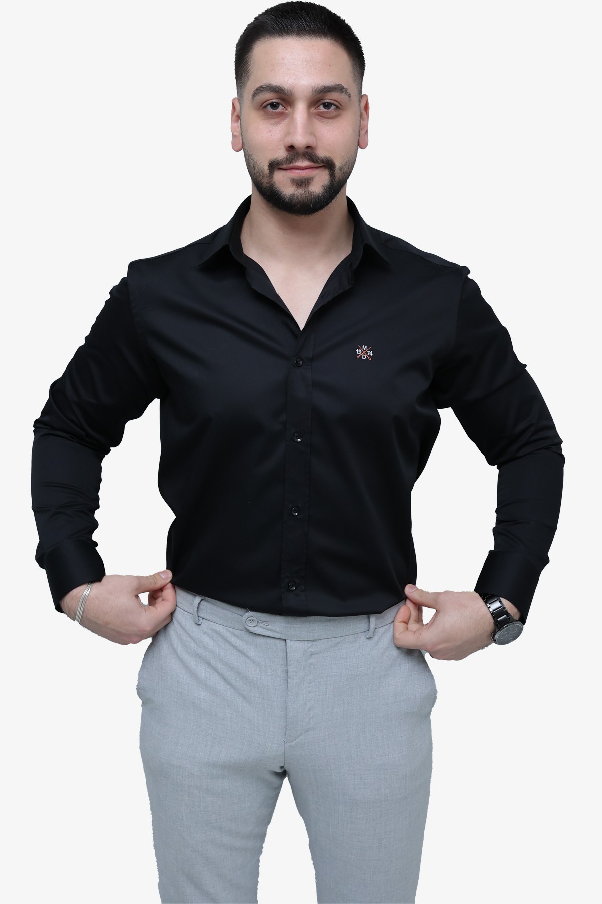 Pamuk Saten Slim Fit Gömlek