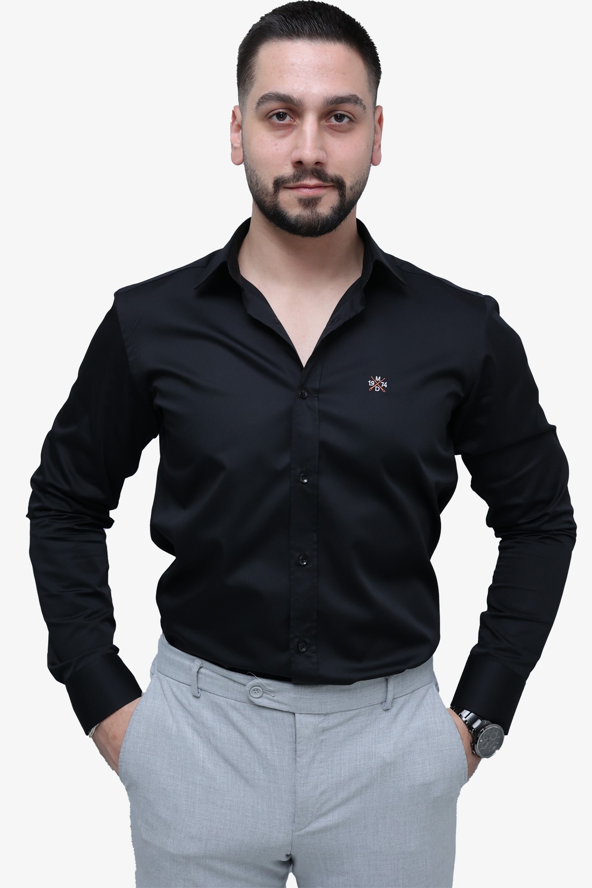 Pamuk Saten Slim Fit Gömlek