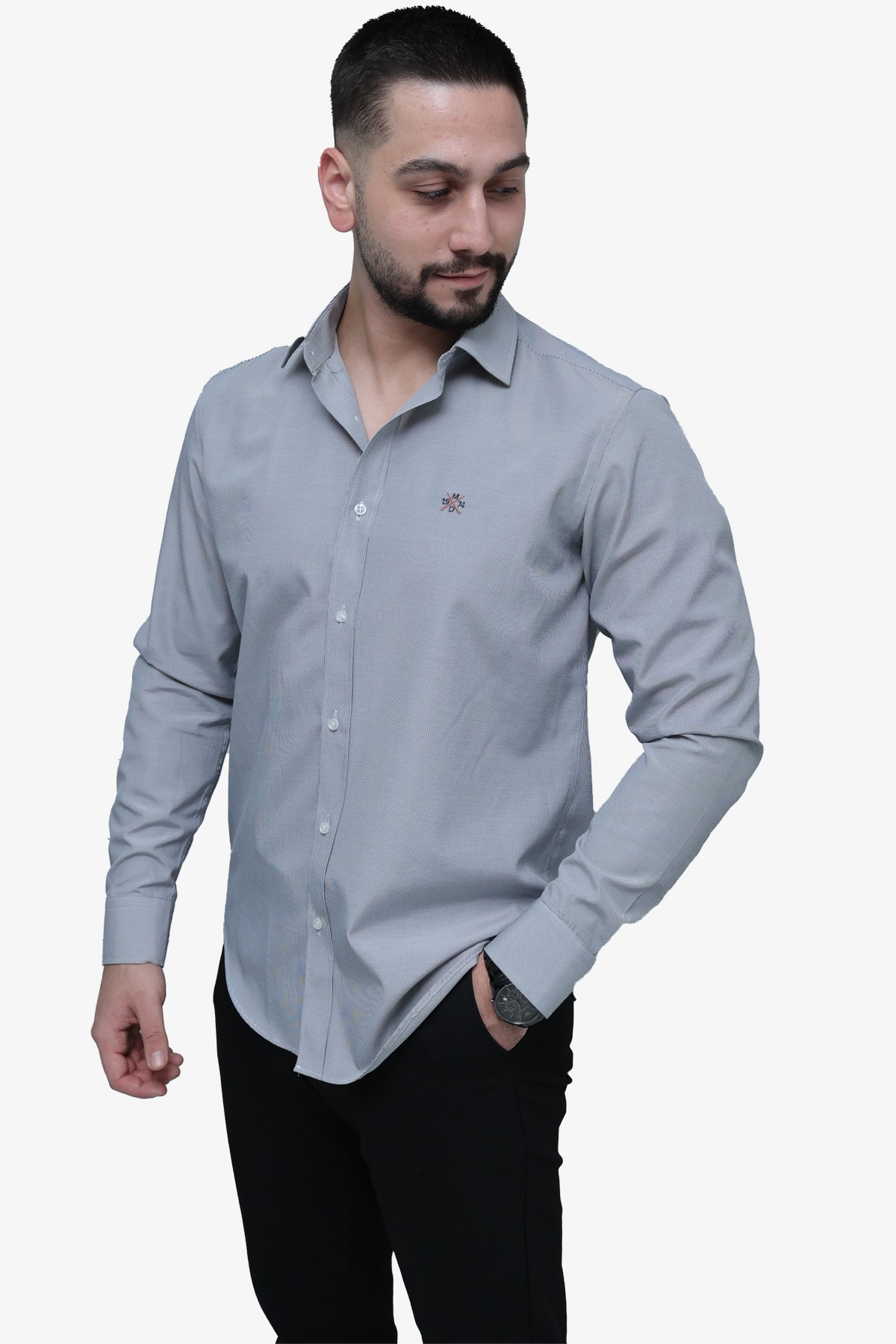 Çizgilii Slim Fit Gömlek