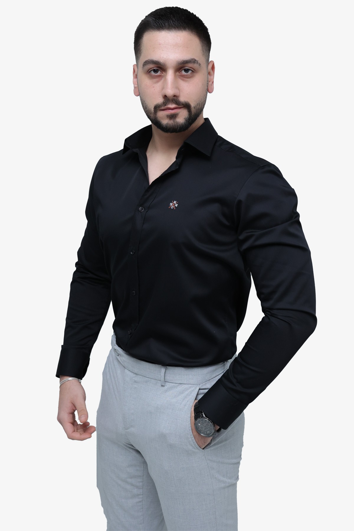 Pamuk Saten Slim Fit Gömlek