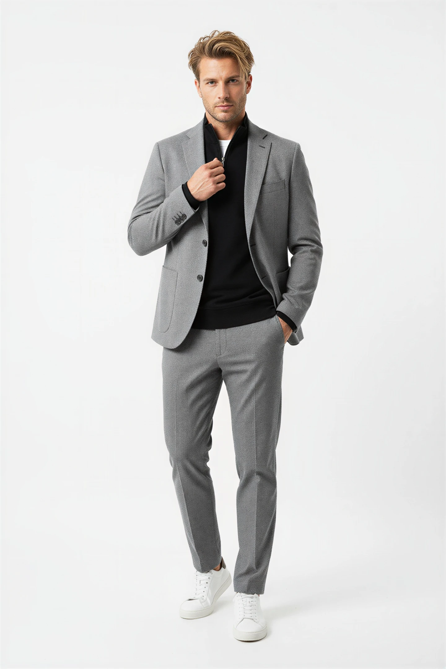 Erkek Yarım Fermuarlı Sweatshirt