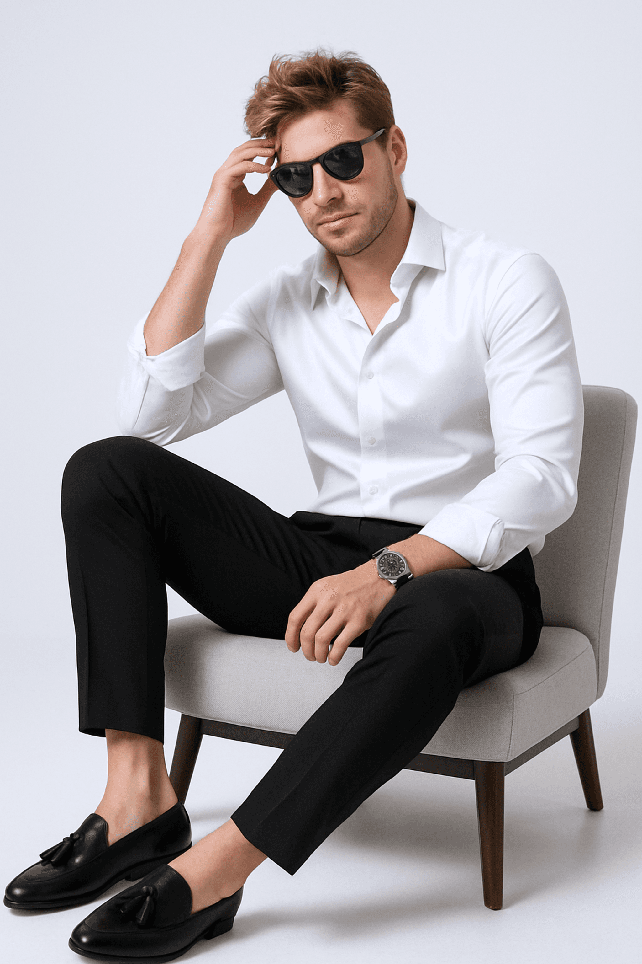 Pamuk Saten Slim Fit Gömlek