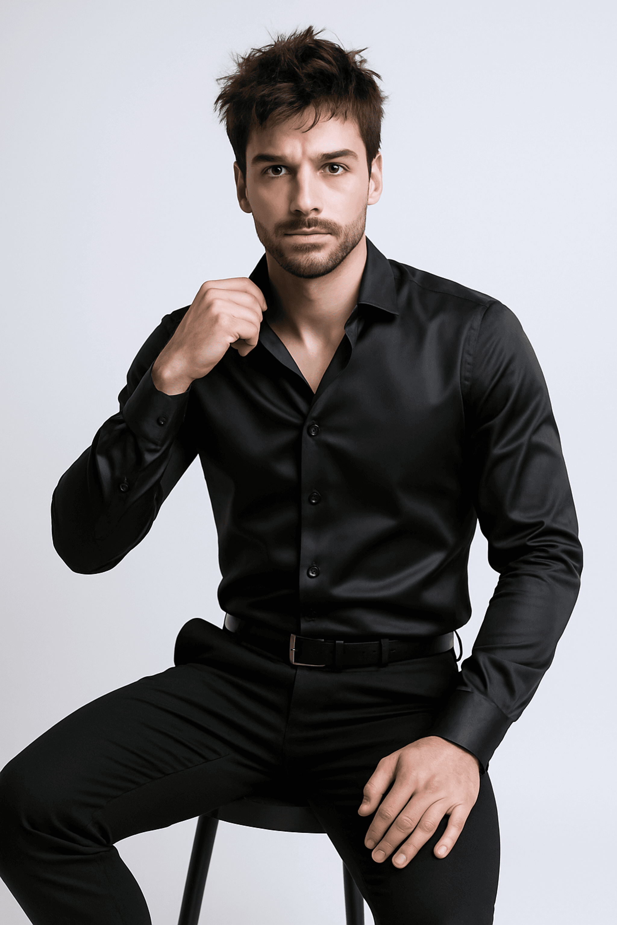 Pamuk Saten Slim Fit Gömlek