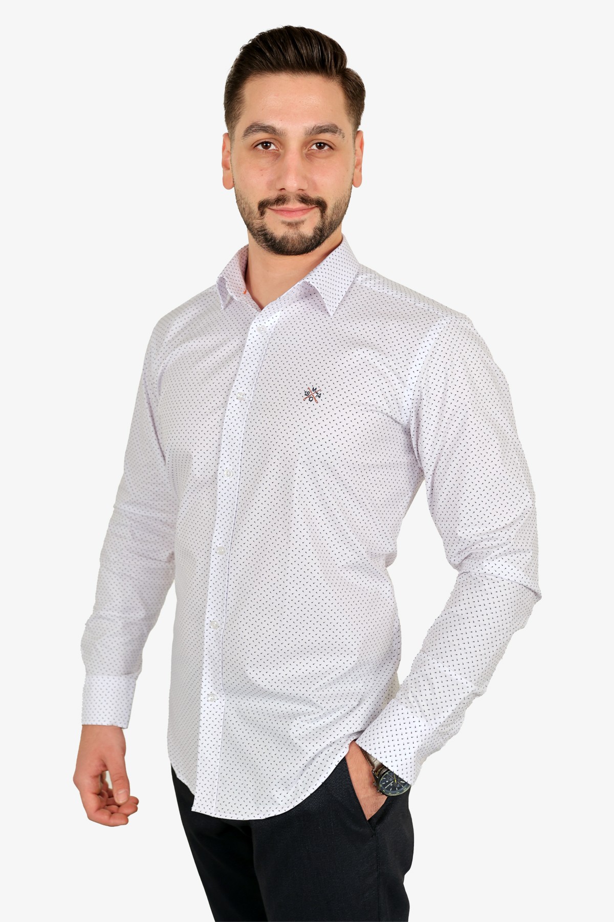 Armürlü Slim Fit Gömlek