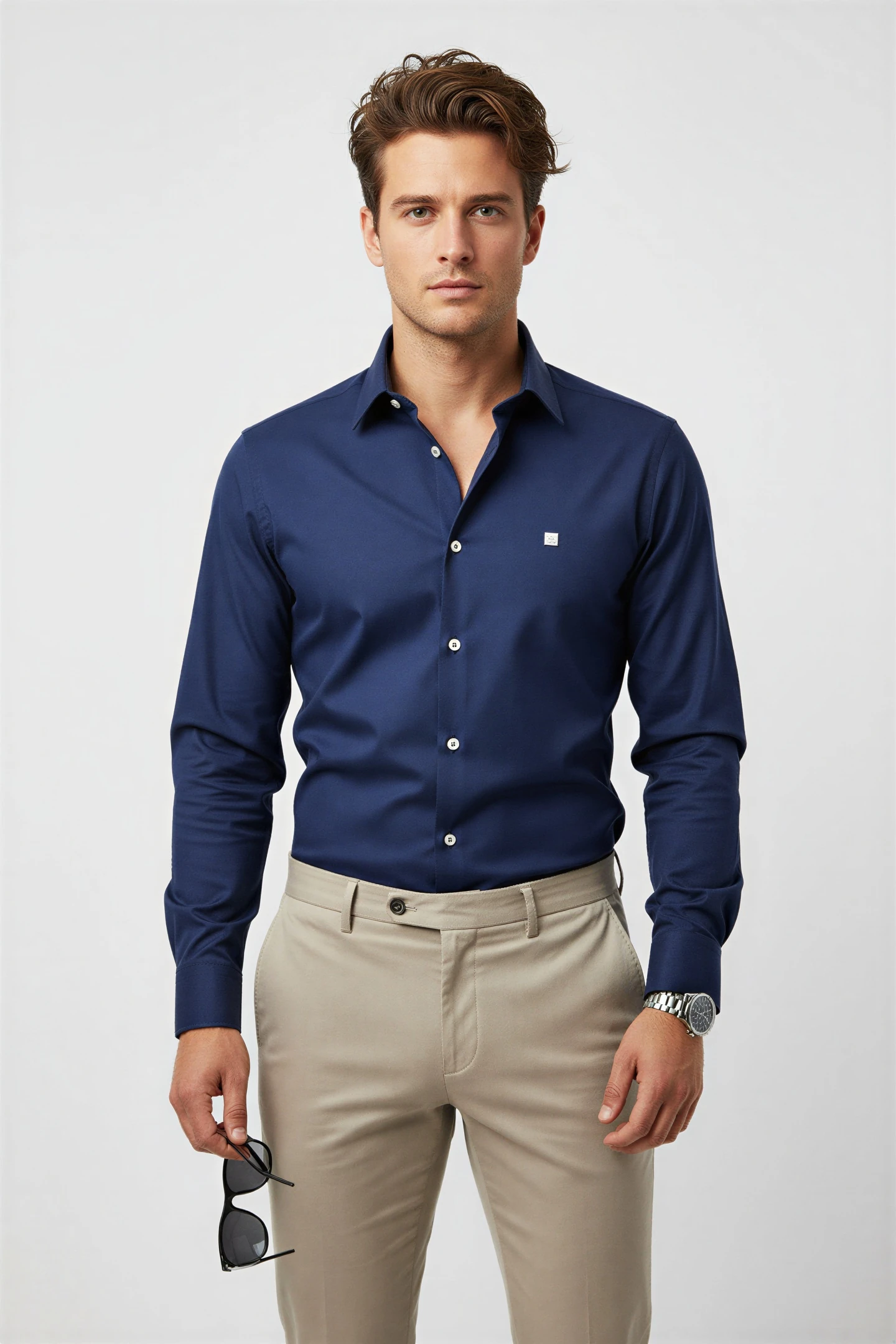 Pamuk Saten Slim Fit Gömlek