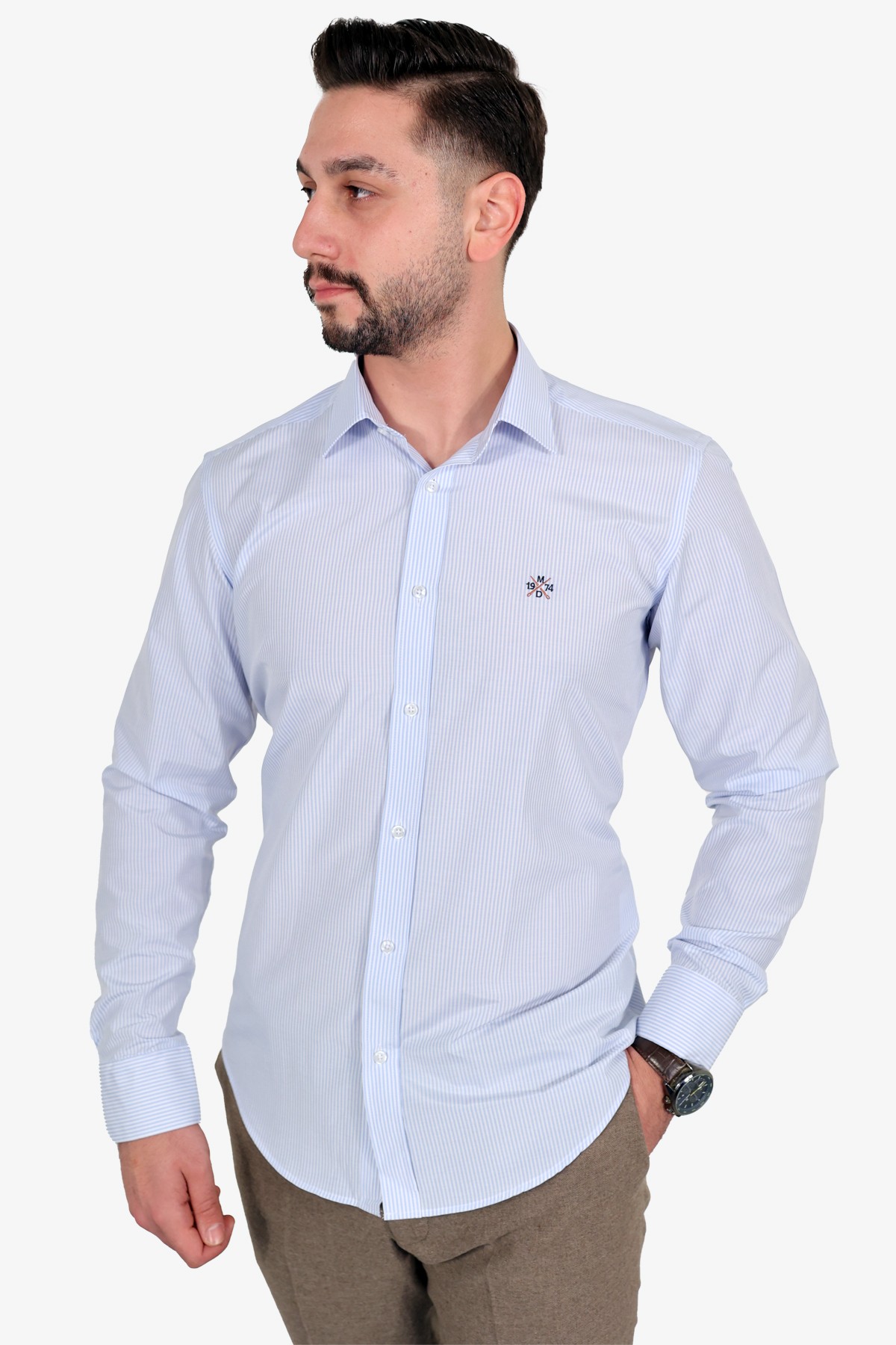 Çizgili Slim Fit Gömlek