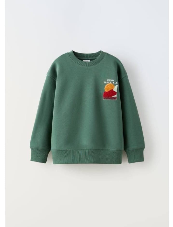 Süzene nakışlı şardonlu sweatshirt