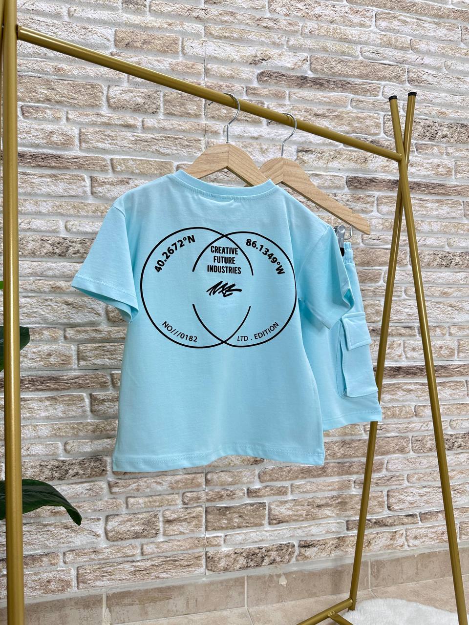 Turkuaz Renk Şortlu Takım (Unisex)