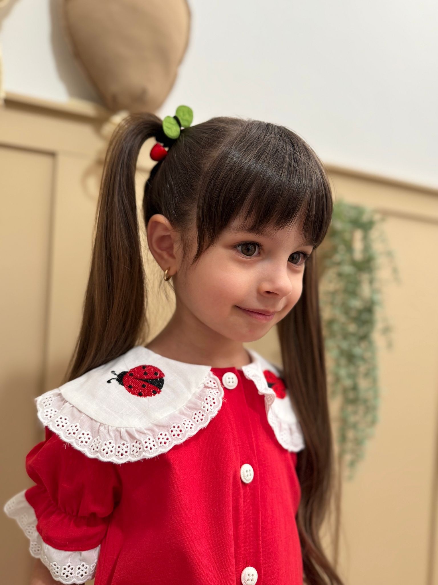 Kırmızı Uğur Böcekli Elbise