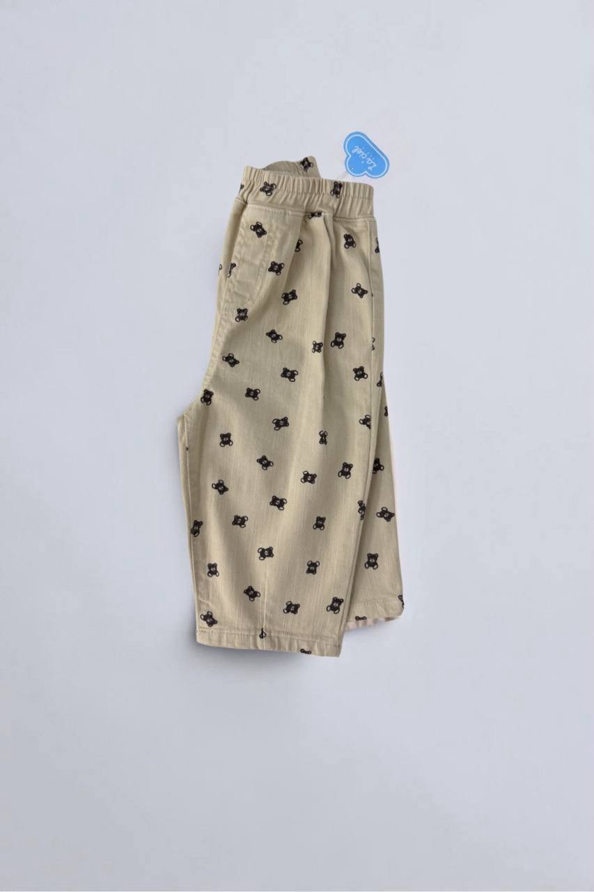 Ayıcık Baskılı Yelekli 3'lü Takım (unisex)