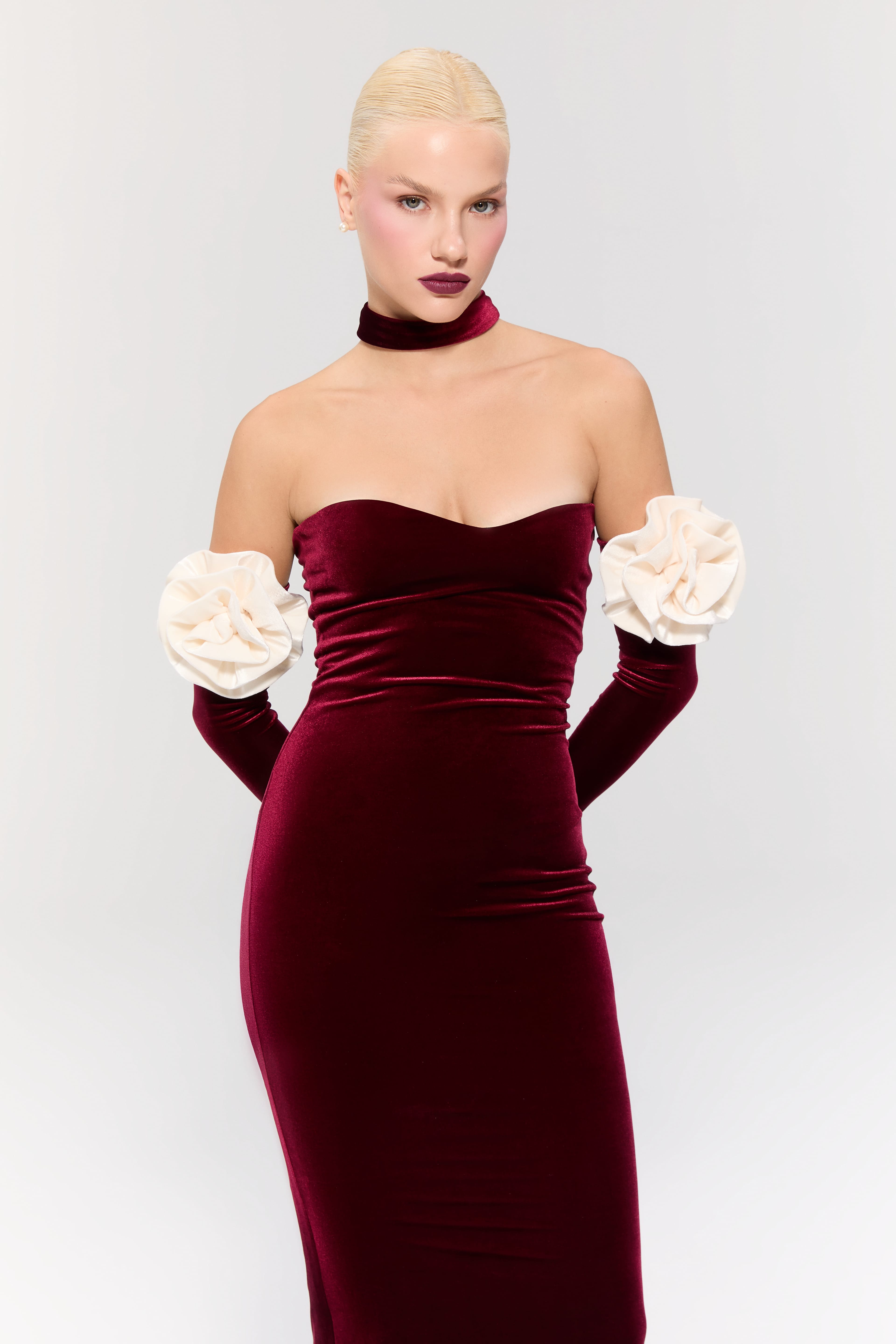 Versailles Rose Burgundy Gown