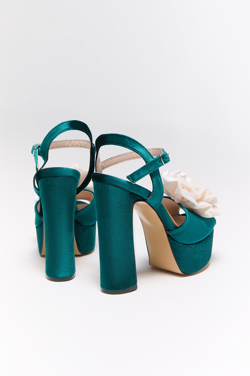 Bloom Green Heels