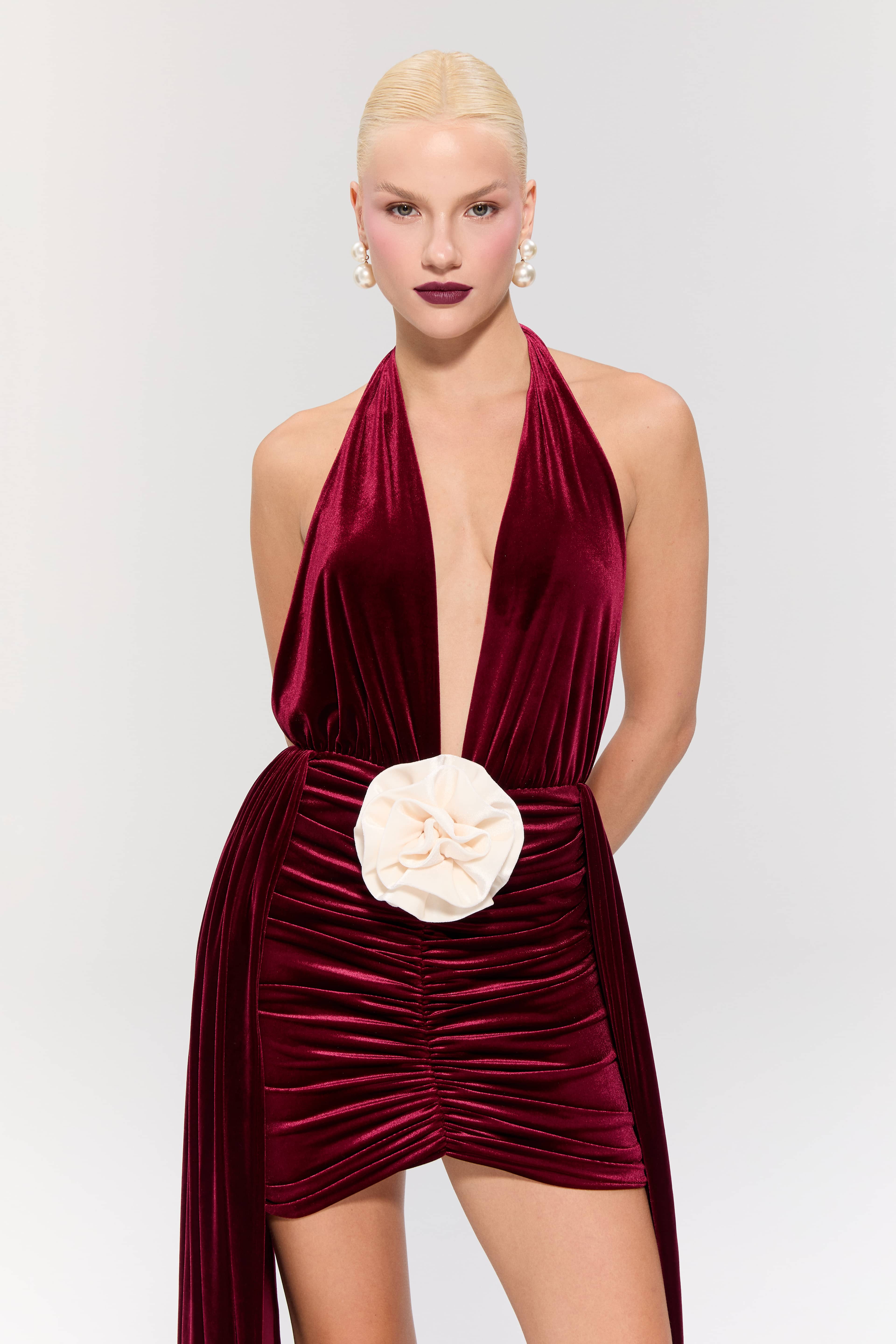 The Heiress Burgundy Dress