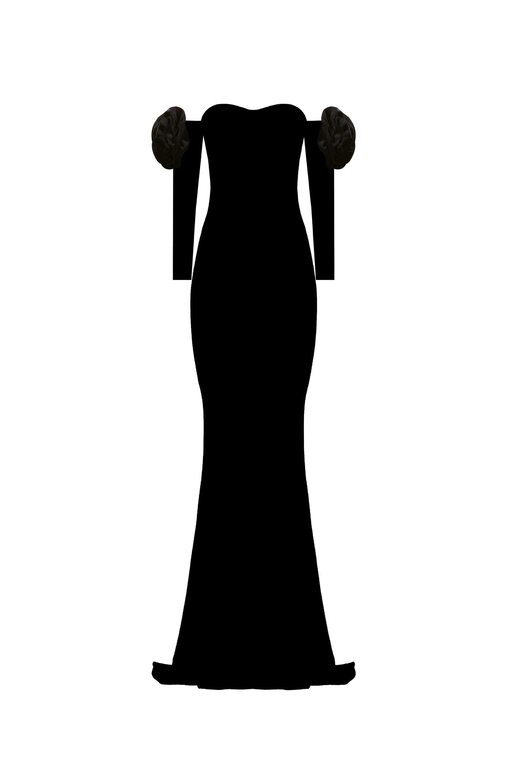 Windsor Black Rose Gown