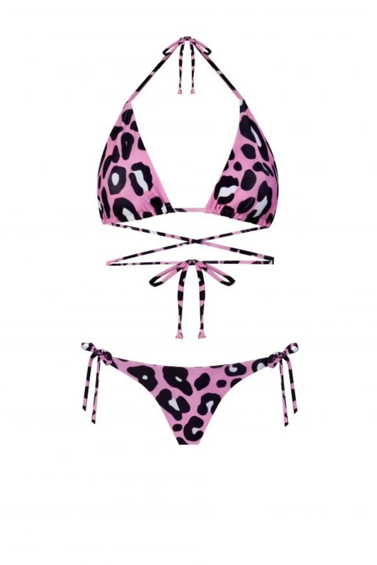 Triangle Pink Leo Bikini