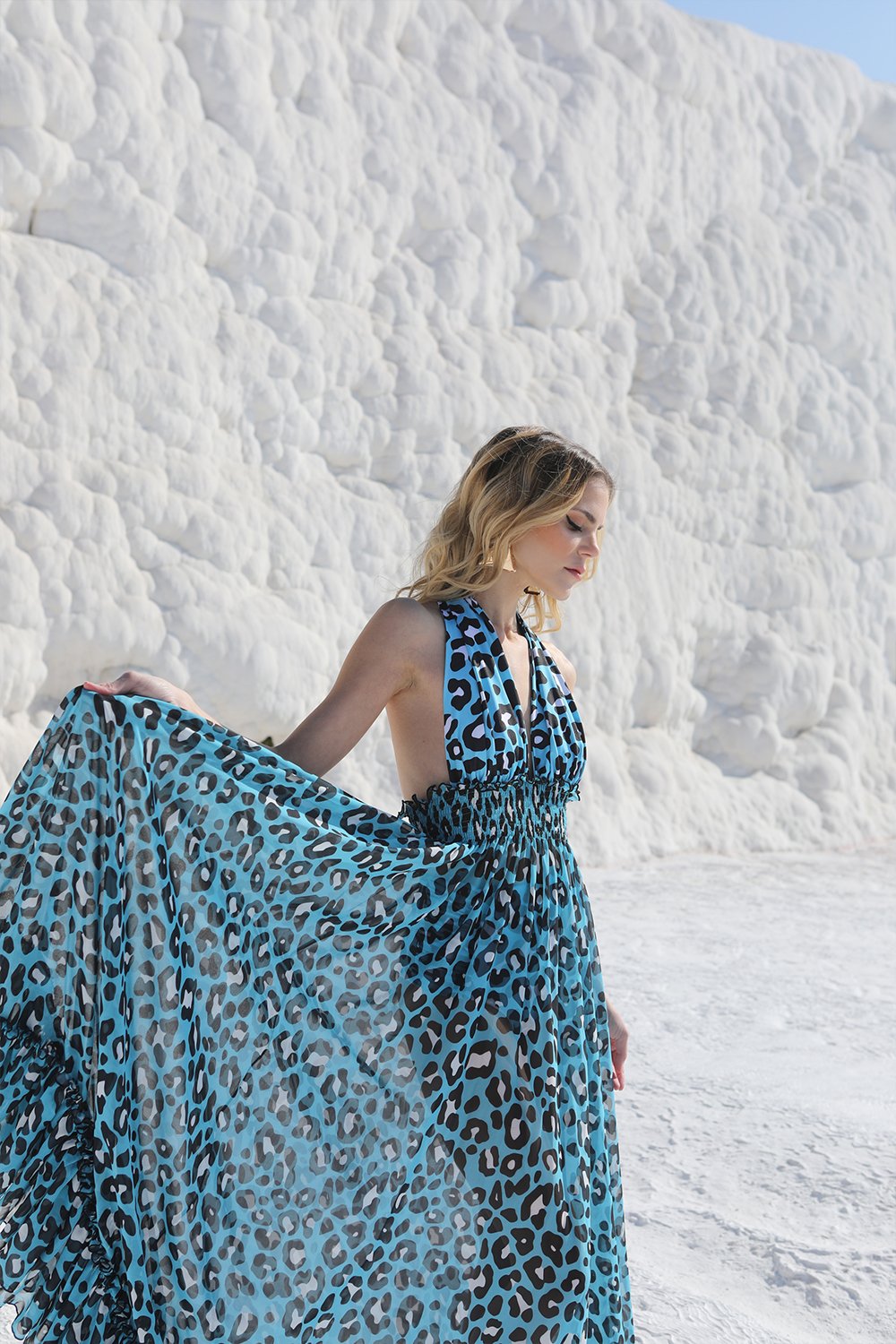 Florentina Blue Leo Dress