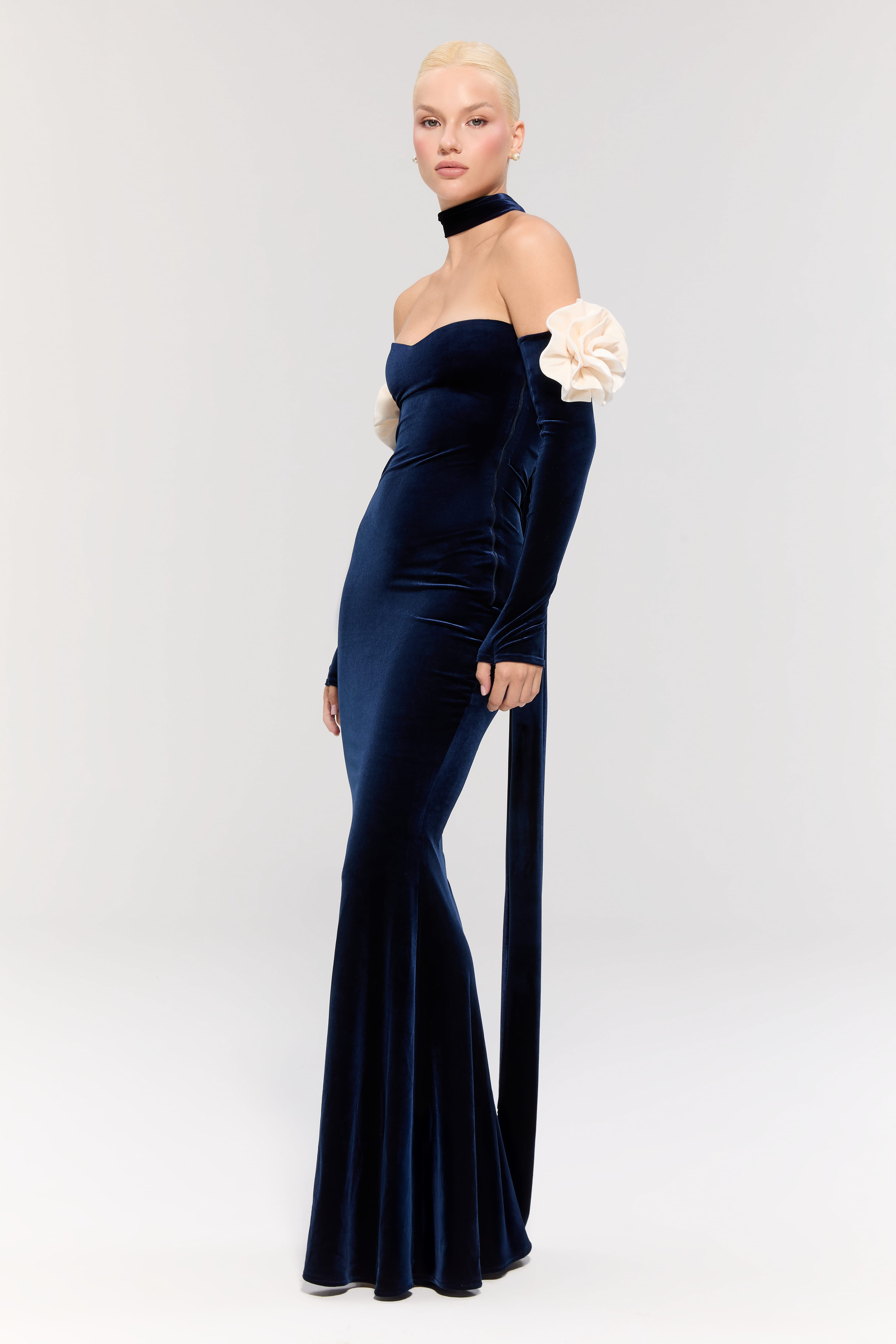 Versailles Rose Navy Gown