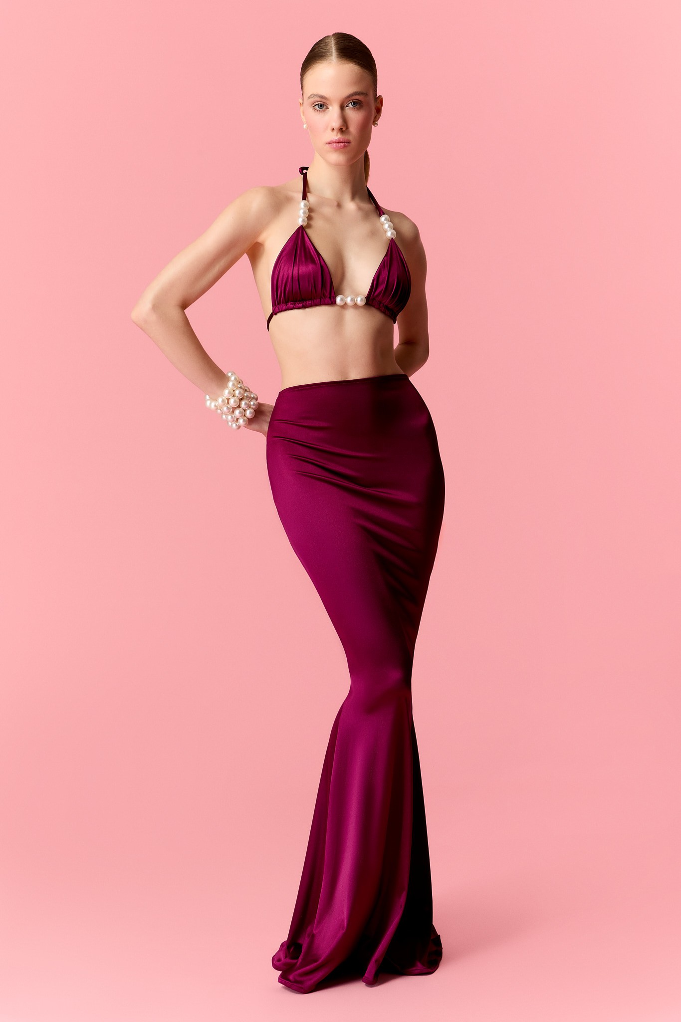 Mermaid Burgundy Skirt